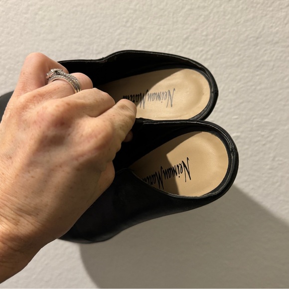 Neiman Marcus Black Leather Heels - Picture 3 of 5